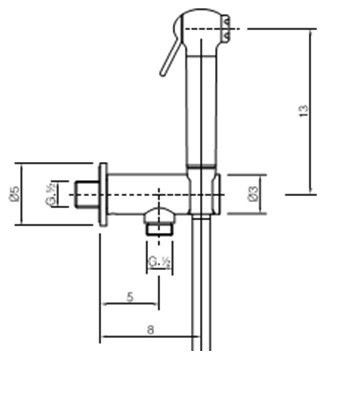 Гигиенический душ Cisal Shower SC00791027 бронза