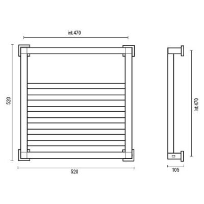 Полотенцесушитель электрический Margaroli Panorama 8104704CRNB хром