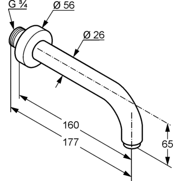 Излив Kludi Bozz 3850553 для ванны, белый матовый