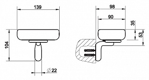 Мыльница Gessi Goccia 38002.099 черная