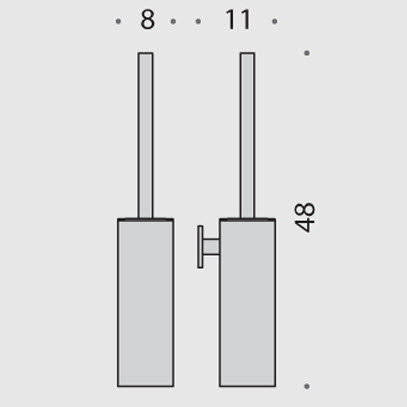 Ершик Colombo Look B1607.BM  подвесной, белый матовый