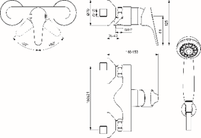 Смеситель Vidima Next BA370AA для душа