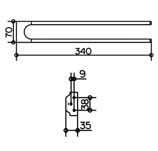 Полотенцедержатель Keuco Collection Moll 12719010000 хром