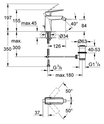 Смеситель Grohe Allure Brilliant 23117000 для биде