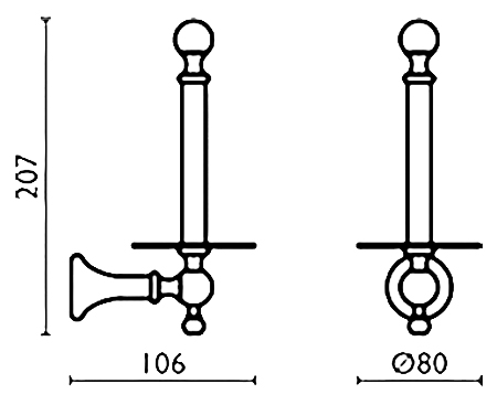 Держатель для запасных рулонов Bagno & Associati Regency RE23451 CR