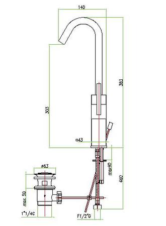 Смеситель Fiore XS 71CR7740 для кухонной мойки