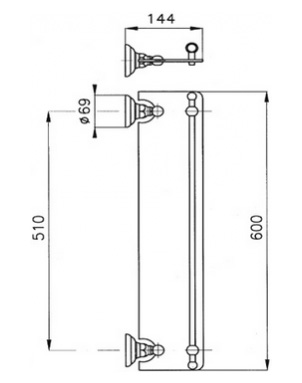 Полка Nicolazzi Classica 1480CR