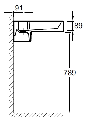 Раковина Jacob Delafon Terrace EXA9112-00 150 см, с подсветкой