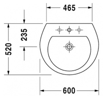 Раковина Duravit Darling New 2621600000  60