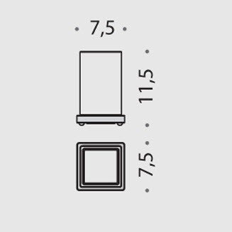 Стакан Colombo Look B1641.NM настольный, черный матовый