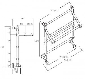 Полотенцесушитель водяной Margaroli Sole 4554703CRP хром