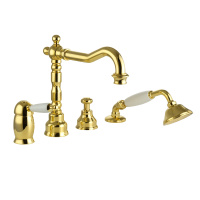 Смеситель Migliore Oxford 19165 на борт ванны, золото