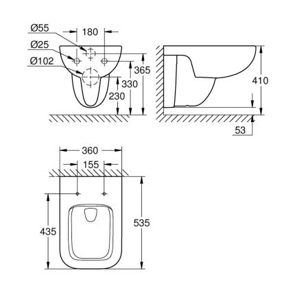 Унитаз подвесной Grohe BauEdge 39809000