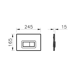 Комплект VitrA Normus 9773B003-7201 кнопка белый