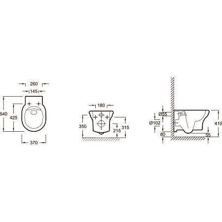 Унитаз подвесной Jacob Delafon Cleo EDZ102-0