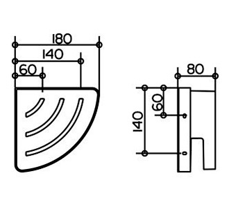 Полка Keuco Collection Moll 12757010000 хром/белый
