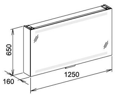 Шкаф-зеркало Keuco Edition 300 125 см