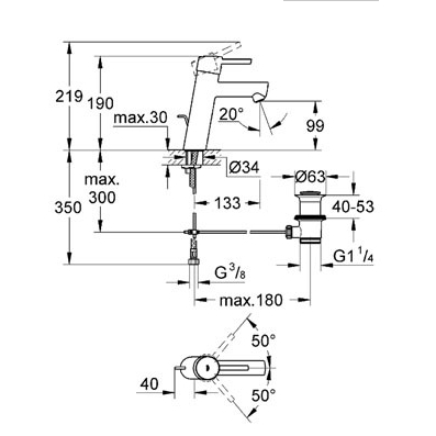 Смеситель Grohe Concetto 23450001 для раковины