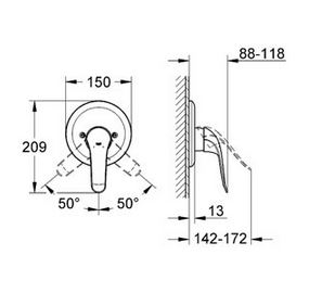 Смеситель Grohe Euroeco Special 32784000 для душа
