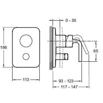 Смеситель Jacob Delafon Purist E98721-CP для душа