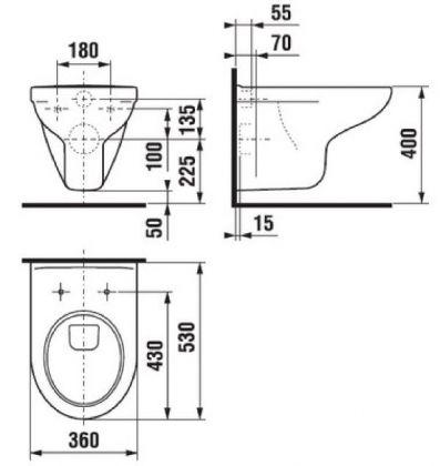 Чаша для унитаза подвесного Jika Olymp 8206110000001