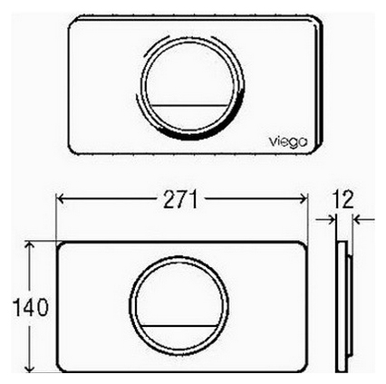 Кнопка смыва Viega Visign for Style 13 654504 хром