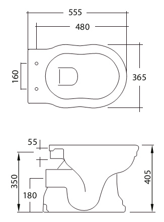 Унитаз приставной Cezares Royal Palace CZR-011