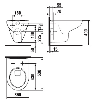 Чаша для унитаза подвесного Jika Olymp 8206110000001