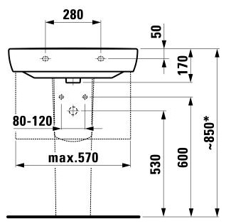 Раковина Laufen Pro 8.1895.3.000.104.1 65см