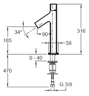 Смеситель Jacob Delafon Talan E10379RU-CP для раковины