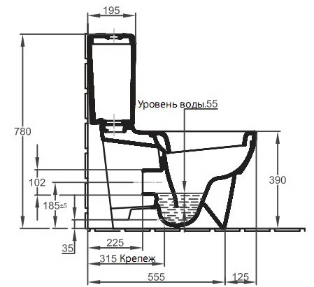 Крышка-сиденье Jacob Delafon Ove E70005-00 с микролифтом