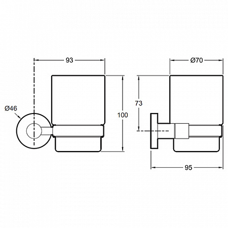 Стакан Jacob Delafon EO Classique E77825-CP