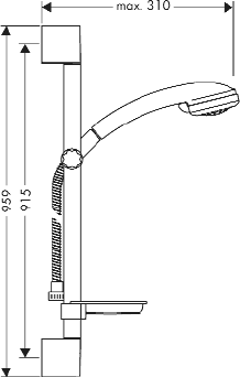 Душевой гарнитур Hansgrohe Crometta 85 27739000