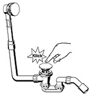 Слив-перелив Viega 572853 click-clack, хром