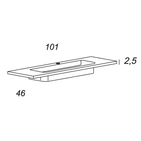 Раковина Cezares 50170 100 bianco
