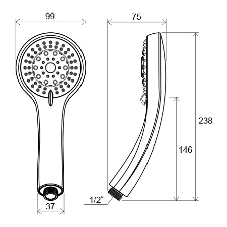 Душевая лейка Ravak 952.00 X07P008 хром