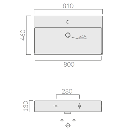 Раковина Galassia Meg11 8973 81х46 белый