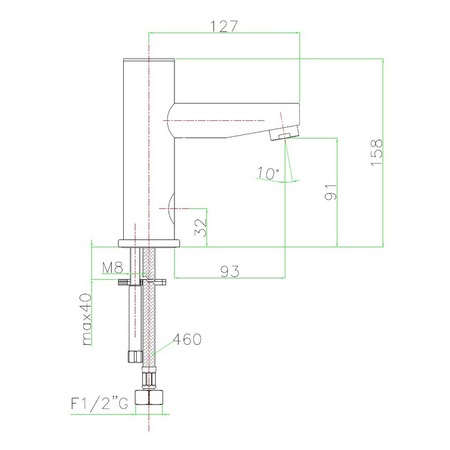 Смеситель Fiore Xenon CR8200 для раковины, сенсорный, хром