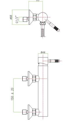 Смеситель Fiore Xenon 44BL5170 для душа, черный