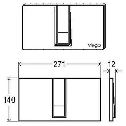 Кнопка смыва Viega Visign for Style 14 654696 хром