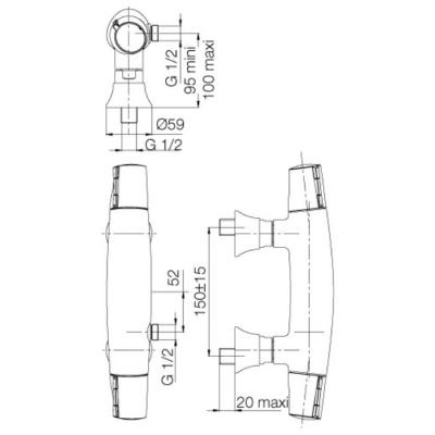 Смеситель Jacob Delafon Nateo E71683-CP для душа