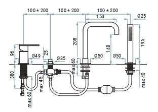 Смеситель Emmevi Filobrass 85120/CR для ванны, хром