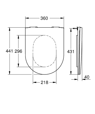 Крышка-сиденье Grohe Essence 39577000 микролифт, белая