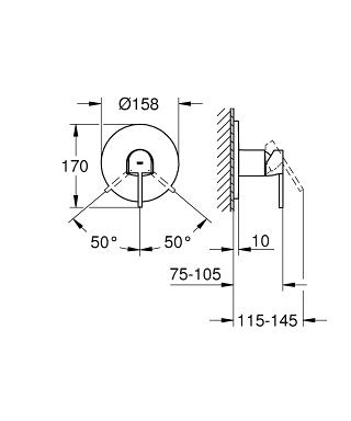 Смеситель Grohe Plus 24059003 для душа