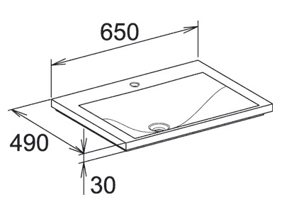 Мебельная раковина Keuco Royal Reflex 65 см