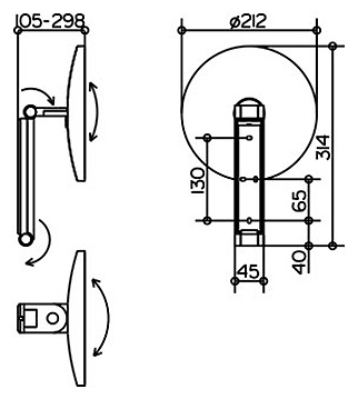 Косметическое зеркало Keuco iLook Move 17612010000 без подсветки