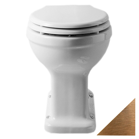 Унитаз приставной Simas Londra LO911bi горизонтальный выпуск, белый/бронза