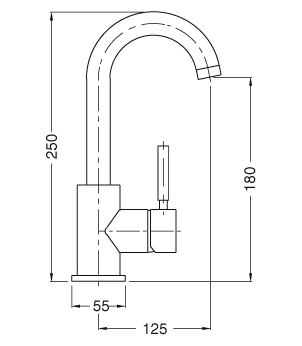 Смеситель Cezares Olimp OLIMP-LSM2-03/24-L для раковины