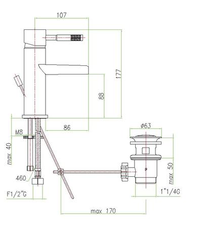 Смеситель Fiore Xenon 44CR5262 для раковины, хром