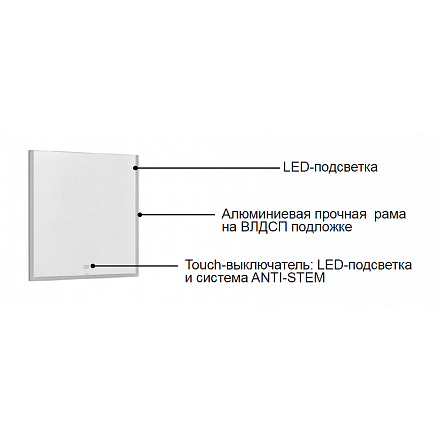 Зеркало Roca Aneto 812363000 80 с подсветкой